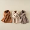 Bufanda infantil bordada con amor al estilo coreano para niños y niñas, otoño e invierno, color sólido, traje para todo tipo de bebés, cálida