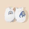 Guantes de algodón para bebés de 0 a 6 meses, para las cuatro estaciones, para recién nacidos, antiarañazos, holgados.