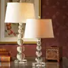 Lámpara de Mesa de Cristal Americana Lámpara de Mesita de Noche para Dormitorio Lámpara de Mesa Creativa Simple Nórdica Moderna Americana 200