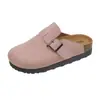 Sandálias slip-on estilo Birkenstock de sola grossa com bico redondo, sola macia, design antiderrapante, estilo retrô e design de bico fechado, adequadas para uso ao ar livre e moda tendência.