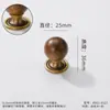 Novas Maçanetas de Madeira de Nogueira Estilo Chinês para Portas de Guarda-Roupa e Armários, Maçanetas Redondas Pequenas de Latão para Gavetas, Estilo Francês Bronze Antigo