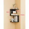 Estantes de pared para dormitorio, paneles de almacenamiento de esquina, estanterías de pared, gabinetes de almacenamiento triangulares para esquinas del hogar
