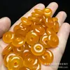 Jade Gelo Amarelo Transparente 17mm Pingente com Fivela de Segurança Contas Soltas Joias de Jade Brincos DIY Espaçador de Jade Fabricante Atacado