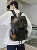 Envío Transfronterizo Estilo Coreano Moda Moderna Mochila de Cuero Suave PU Bolsa Escolar para Estudiantes Bolsa Deportiva Casual para Hombres y Mujeres