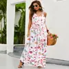 Novedades Primavera y Verano 2025 Ropa de Mujer Europea y Americana Transfronteriza Amazon Sexy Moda Tirantes Estampado Vestido de Playa