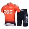 Conjunto de Maillot de Ciclismo Sky de Manga Corta para Hombre con Acolchado de Silicona, Transpirable y de Secado Rápido, Maillot de Club