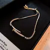 Pulsera de diamantes cuadrados, diseño elegante y moderno de la marca coreana Flu, pulsera delicada y con sentido de la moda, pulsera de celebridades de Internet, recién llegada para mujeres.