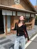 Nuevo cárdigan de punto para otoño, camiseta base para mujer para principios de otoño e invierno, top suéter ajustado
