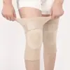 Joelheira de Tricô com Amarração Verão Sala com Ar Condicionado Protetor de Calor para Articulações Suporte Esportivo Antiderrapante Manga Fina para Perna