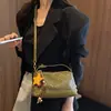 Bolso tejido de diseño muy elegante para mujer, nuevo diseño de moda 2026, bolso tote pequeño para salir, bolso bandolera texturizado