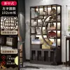 Gabinete de almacenamiento de té pequeño estante antiguo madera maciza vitrina china estante para té estante de almacenamiento sala de té gabinete de té exhibición de artículos de té