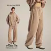 Corrente Moda Masculina Outono/Inverno 2025 Novo Veludo Rasgado Calças Cimitarra Masculinas Tendência Retrô Calças de Pernas Largas Calças de Casal