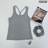 [Original] Chaleco Yingdaichun con espalda de belleza con contraste de color en la espalda, versión básica simple y cruzada, que se puede usar en exteriores.