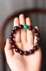 Madera de Palisandro Rosa de Hoja Pequeña India Material Viejo DIY Perla Roja del Sur 15mm Diseño Círculo Único Pulsera de Cuentas Budistas para Hombre y Mujer Venta al por Mayor