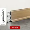 Fivela de Rodapé de Liga de Alumínio Metal Madeira Grão Rodapé Ultra-Fino Doméstico 6cm Extremamente Estreito Espessado Normcore Impermeável