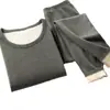 Conjunto de Ropa Interior Térmica para Hombre de Doble Cara para Otoño e Invierno con Forro de Felpa, Engrosado, Gama Alta, Conjunto Lateral Redondo para Pareja