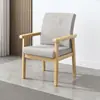 Silla de madera maciza, sillón individual con reposabrazos, respaldo con cojín suave, taburete, silla para conferencia de oficina, mahjong, silla de escritorio