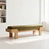 Banqueta de Madeira Maciça Nórdica para Trocar Sapatos para Uso Doméstico, Banco Sofá Minimalista, Banco Longo para Hall de Entrada de Showroom, Banco de Fim de Cama para Quarto de Designer