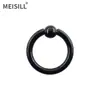 Anillo Meier de acero inoxidable para mujer, piercing de aro para nariz no convencional, anillo de tarjeta de resorte, anillo de bola, aro para nariz, joyería transfronteriza europea y americana