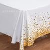Mantel Desechable Mcpp con Lunares Dorados de Venta Caliente Transfronteriza, Rectangular Engrosado con Patrón de Lunares, Mantel de Boda