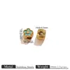 Moda Europeia e Americana Aço Inoxidável Banhado a Ouro 18K Formato de Flor com Cravejado de Diamante Contas Perfuradas DIY Colar e Pulseira Fabricação de Joias