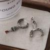 Aretes de Búho para Mujer, Moda Retro, Estilo Punk Personalizado, Nuevos Estilos de Clip para Oreja, Versátiles Aretes Hip-Hop
