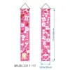 Amazon Transfronterizo Día de San Valentín Pareja Feliz Corazón Decoración Arreglo Porche Puerta Decoración Pancarta Tela de Fondo