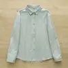 Camisa básica de manga larga para mujer, 100% algodón cepillado, diseño clásico con cuello, disponible en varios colores, una capa interior simple y versátil para el uso diario.
