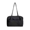 Bolso tipo Boston ligero y sencillo de nailon para mujer, estilo coreano, nuevo, de gran capacidad, moderno y versátil, bolso de hombro casual