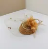 Cartola pequena para mulheres, adorno de cabeça para dama, acessório para cheongsam, chapéu de noiva com véu da era da República da China, acessório de cabelo para vestido de noite, chapéu de rede vintage