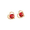 Pendientes de Zirconia en Forma de Corazón de Lujo Ligero para Mujer, Pendientes de Diseño de Nicho de Alta Gama, Pendientes Versátiles y Elegantes, Pendientes de Cristal de Colores