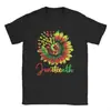 Camiseta Negra para Hombre Festival de Junio Historia Negra 19 de Junio de 1865 Camiseta Interesante Camiseta de Manga Corta