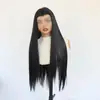 Peluca de encaje 13x4 color 1b para mujer, 24 pulgadas, comercio exterior transfronterizo, consejo de belleza, peluca de pelo largo para Cosplay, estilo exótico