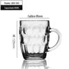 Copo de cerveja de vidro doméstico com impressão a laser copo de cerveja com alça de grande capacidade Hero Cup Cup copo bebendo por atacado