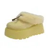 Pantuflas Birkenstock Retro de Suela Gruesa, Felpudas, de Punta Cerrada, Peludas para Mujer, Decoración Cosida a Mano, Para Usar Afuera, Cálidas, para Personas Perezosas, Pantuflas de Algodón Antideslizantes