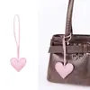 Nuevo Colgante de Bolso de Cuero con Forma de Corazón de Color Sólido Macaron, Accesorio de Atmósfera Suave, Colgante de Regalo de Cumpleaños