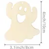 Decoración de Madera en Blanco Sin Terminar con Forma de Hombre de Jengibre Con Agujero y Cuerda Para Colgar Adornos de Navidad Etiqueta de Regalo DIY