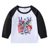 2026 Nova Camiseta Infantil de Primavera e Outono Gola Redonda Desenho Animado Manga Longa Camiseta Básica Conjunto para Meninos e Meninas Camiseta de Algodão