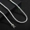 Cadena de Tenis de Moissanita Transfronteriza Europea y Americana Joyería Cadena de Tenis de Moissanita 2026 Primavera Hip-Hop Estilo de Lujo Ligero Collar Unisex