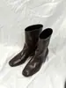 ¡En stock, se envía al instante! Botas de Moda Estilo Coreano Elegantes de Punta Cuadrada Adelgazantes con Forro de Felpa para Pantorrilla Ancha con Aumento Oculto de Altura, Botas de Media Pantorrilla Ajustadas para Mujer