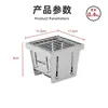 Parrilla de Acero Inoxidable Plegable Portátil para Uso en Interiores y Exteriores, Adecuada para Preparar Té y Pequeñas Fogatas