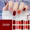 ZA branco cozimento-livre unha adesivo completo à prova d' água nail art patch sentido avançado simples vento unha polonês cola atacado
