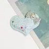 Lentejuelas con Forma de Corazón Brillantes Ultrasónicas con Lazo de Perlas, Accesorios para el Cabello Hechos a Mano para Bricolaje, Decoraciones para Zapatos y Sombreros, Adornos para Ropa