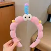 Diadema de Peluche para Otoño e Invierno, Diadema Especial con Presión para Lavarse la Cara y Aplicarse Mascarilla, Coleta, Accesorio para el Cabello de Pato Amarillo, Cueva para el Cabello