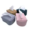 Caja de Pañuelos para Coche de Cuero con Sensación de Piel PU Caja de Pañuelos para Coche Estilo Crema Caja para Reposabrazos Parasol Caja de Pañuelos para Asiento