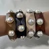 Pulsera de Madera Geométrica Multifacética Estilo Étnico Retro Transfronterizo Yongge Jewelry con Perlas de Imitación Incrustadas Diseñadas