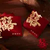 Mini sobres rojos para el bloqueo de puerta de boda y la recepción de la novia, bolsas de regalo de boda de alta gama con personajes felices, colección completa de artículos para bodas