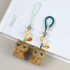 Sándalo verde natural lindo gatito lindo cadena para teléfono móvil diy creativo curativo lindo llavero tejido a mano