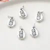 Accesorios de Plata de Ley 99% Plata Pura Cuentas de Melón Calabaza Cuentas Espaciadoras Asimétricas Accesorios Retro 3D Plata Dura Materiales Hechos a Mano para DIY