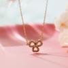 Colar estilo coreano simples estilo frígido feminino elegante design de nicho colar da sorte corrente colar de luxo leve corrente ouro rosa